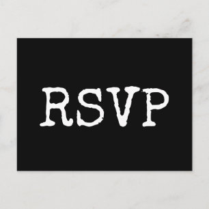 Vintage-Minimalistische Schreibmaschine RSVP Postkarte