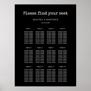 Vintage minimalistische Schreibmaschinenplakette Poster