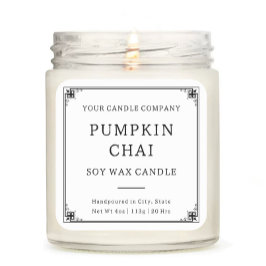 Vintage Minimalistische Typografie Candle Kosmetik Quadratischer Aufkleber