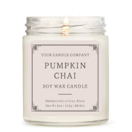 Vintage Minimalistische Typografie Candle Kosmetik Quadratischer Aufkleber