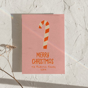 Vintage Minimalistische Weihnachtscreme Bar Non-Fo Feiertagskarte