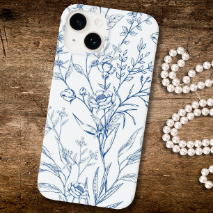 Vintage Minimalistischer Blumen-Design Case-Mate iPhone 14 Hülle