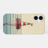 Vintage Minimalistischer Rettungsring iPhone 16 Hülle (Rückseite (Horizontal))