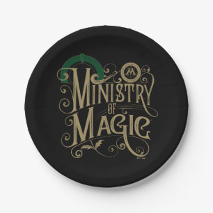 Vintage MINISTERIUM FÜR MAGIE™ Grafik Pappteller