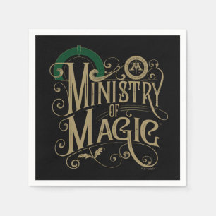 Vintage MINISTERIUM FÜR MAGIE™ Grafik Serviette