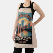 Vintage Minneapolis Minnesota Retro Travel Poster  Schürze (InSitu)