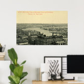 Vintage Minneapolis Minnesota River Skyline Poster (Heimbüro)