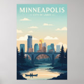 Vintage Minneapolis Poster (Vorne)