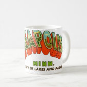 Vintage Minneapolis Postkarte Kaffeetasse (VorderseiteRechts)