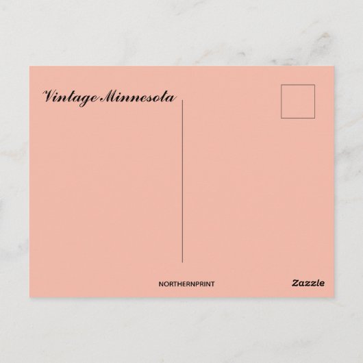 Vintage Minnesota Map Postkarte (Rückseite)