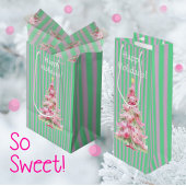Vintage Mint Green Pink Stripe Christmas Geschenkpapier