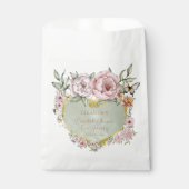 Vintage Mint Peony Bridal Dusche Teezeremonie Geschenktütchen (Vorderseite)