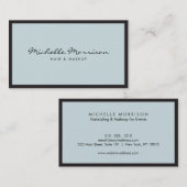 Vintage Minze Blue Makeup und Beauty Business Card Visitenkarte (Vorne/Hinten)
