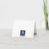 Vintage Minze, braune Scrolls Danke Karte (Rückseite)