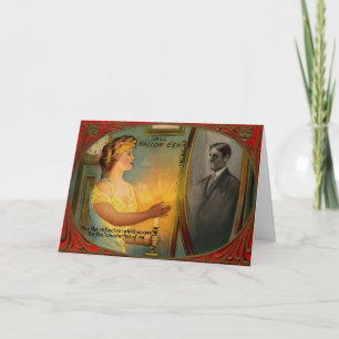 Vintage Mirror Halloween-Karte Feiertagskarte