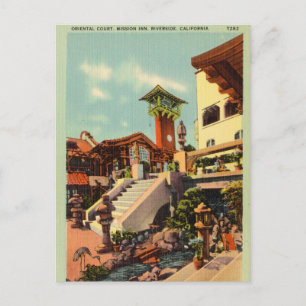 Vintage, Mission Inn, Riverside, Kalifornien Postkarte