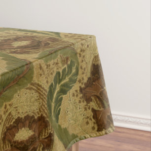 Vintage Mission Style Red Blume Blüten Muster Tischdecke
