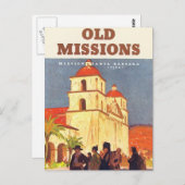 Vintage Missionen Santa Barbara Postkarte (Vorne/Hinten)
