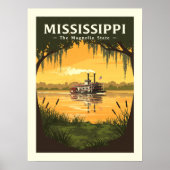 Vintage Mississippi Poster (Vorne)