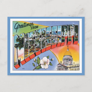 Vintage Mississippi Postkarte
