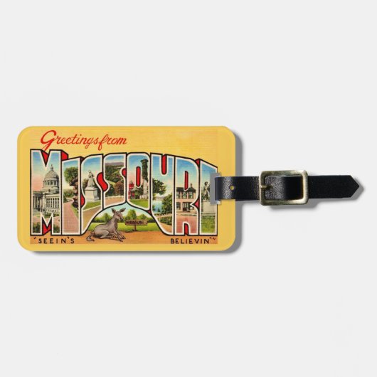 Vintage Missouri  Gepäckanhänger (Vorderseite horizontal)