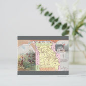 Vintage Missouri Map Postkarte (Stehend Vorderseite)