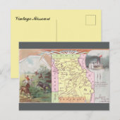 Vintage Missouri Map Postkarte (Vorne/Hinten)