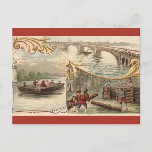 Vintage Missouri Postkarte (Vorderseite)