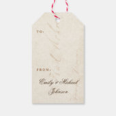 Vintage Mistletoe Holiday-Geschenketiketten Geschenkanhänger (Rückseite)