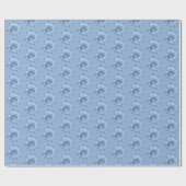 Vintage Misty Blue Roses All Occasion Geschenkpapier (Flach)