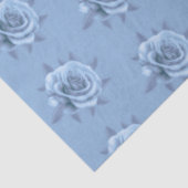 Vintage Misty Blue Roses Gift Decoupage Seidenpapier (Detail)