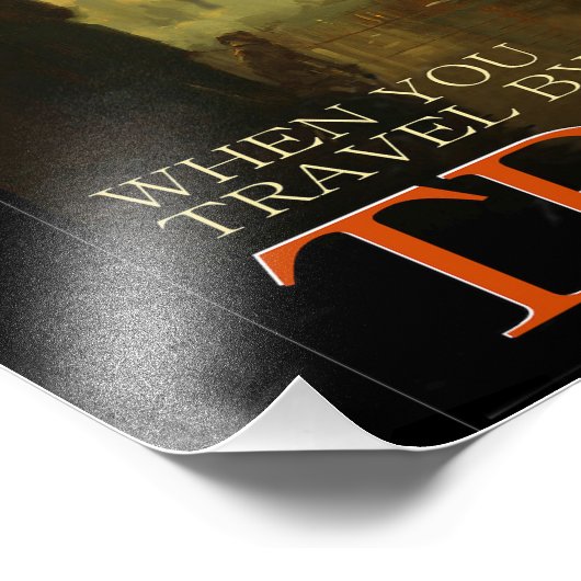 Vintage mit dem Zug Fotodruck (Ecke)