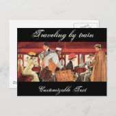 Vintage mit dem Zug Postkarte (Vorne/Hinten)