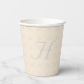 Vintage Mit Monogramm Hochzeit Pappbecher (Rückseite)