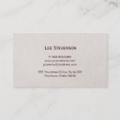 Vintage Mit Monogramm Rodelkarte Visitenkarte (Rückseite)