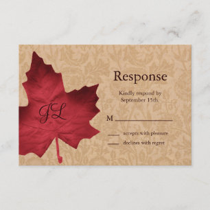 Vintage Mit Monogramm UAWG RSVP Karte