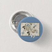 Vintage mit Schmetterlingen Button (Vorne & Hinten)