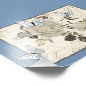 Vintage mit Schmetterlingen  Fotodruck (Ecke)