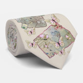 Vintage mit Schmetterlingen Krawatte (Gerollt)