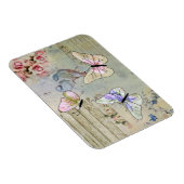 Vintage mit Schmetterlingen Magnet (Rechte Seite)