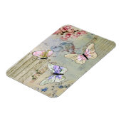 Vintage mit Schmetterlingen Magnet (Linke Seite)
