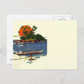 Vintage Mitte des Jahrhunderts Tiki Postkarte (Vorne/Hinten)