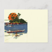 Vintage Mitte des Jahrhunderts Tiki Postkarte (Vorderseite)