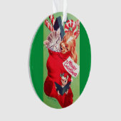 Vintage Mitte- des Jahrhundertsschönes Ornament (Vorderseite)