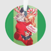 Vintage Mitte- des Jahrhundertsschönes Ornament (Vorderseite)