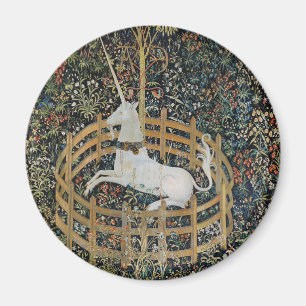 Vintage-Mittelalter-Einhorn-in-Gefangenschaft-Kuns Magnet