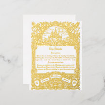 Vintage mittelalterliche Fantasy-Goldfolie-Hochzei