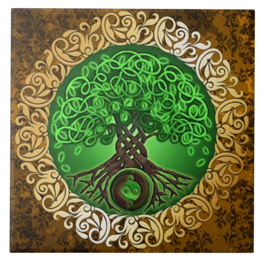 Vintage mittelalterliche Hexerei-Ritualangebot Fliese (Vorderseite)