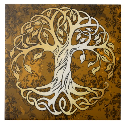 Vintage mittelalterliche Hexerei-Ritualangebot Fliese (Vorderseite)