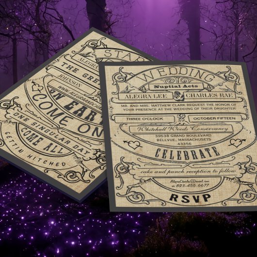 Vintage mittelalterliche Hochzeit der Renaissance Einladung